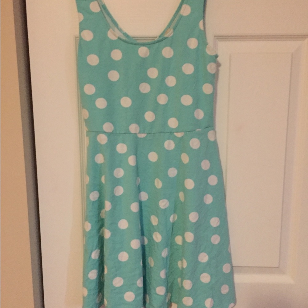 Blue Open Back Dress